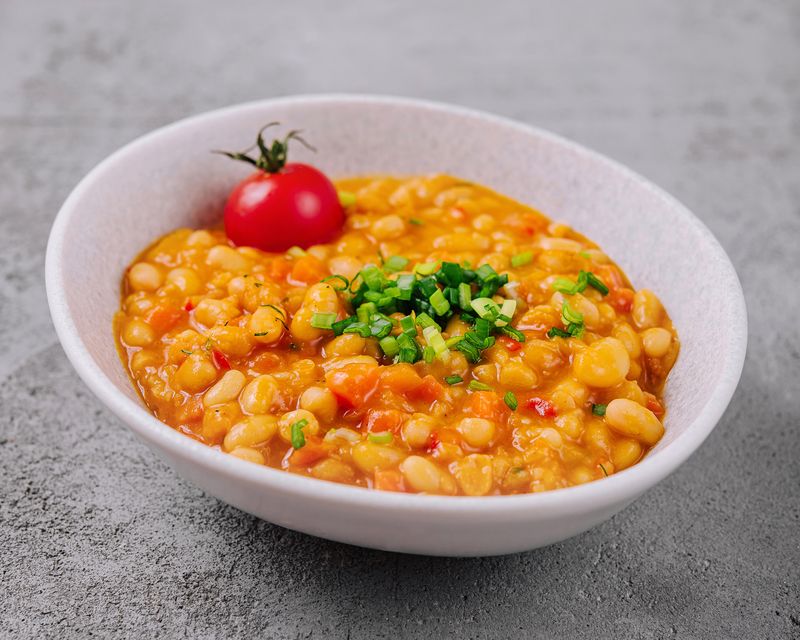A warm bean bowl. Supporting winter atmosphere photography, not a listed menu item.