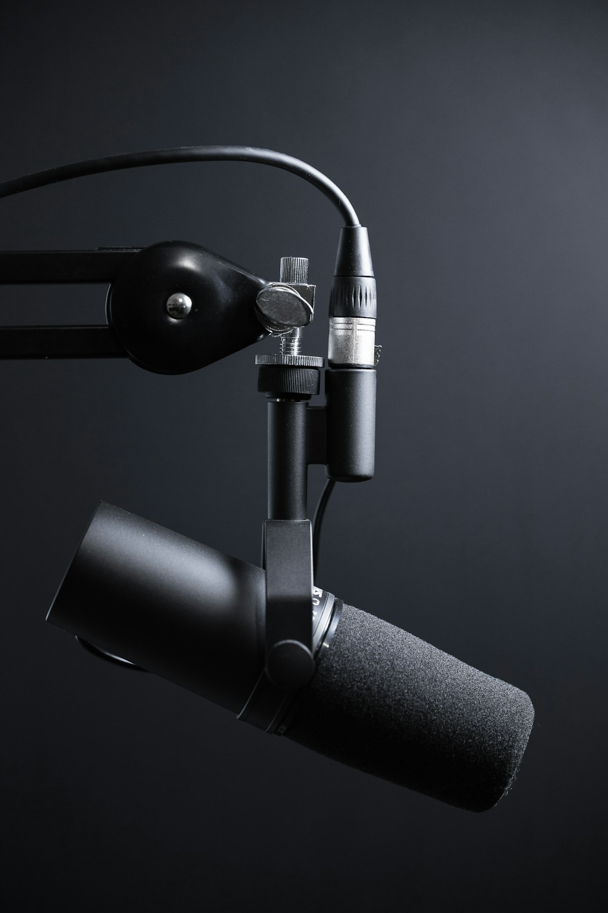 Vocal booth atmosphere in a recording studio